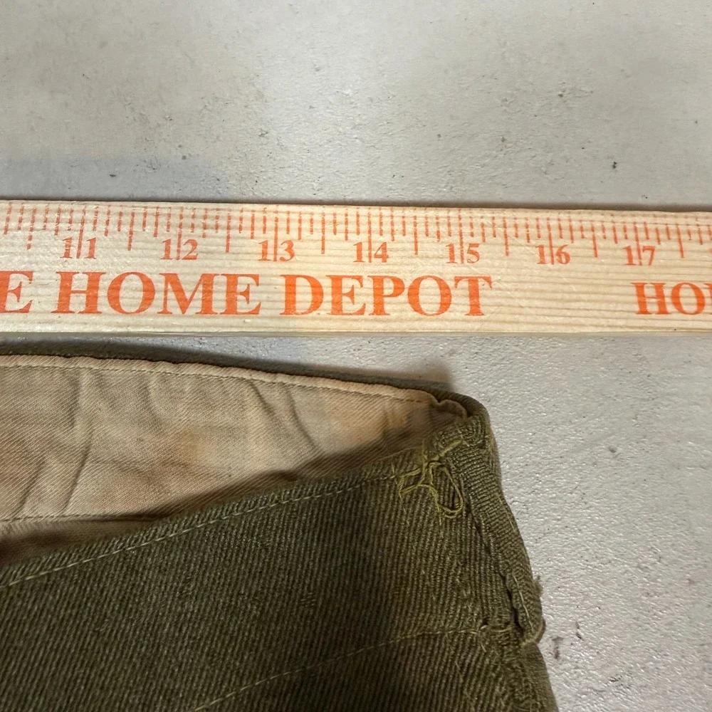 Vintage WWI US Army military Wool Breeches M1917 Doughboy Jodhpurs Olive Drab 30